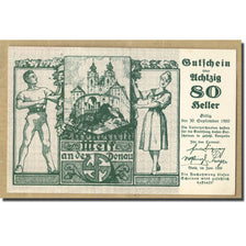 Banknote, Austria, Melk, 80 Heller, château, 1920, 1920-09-30, UNC(63)