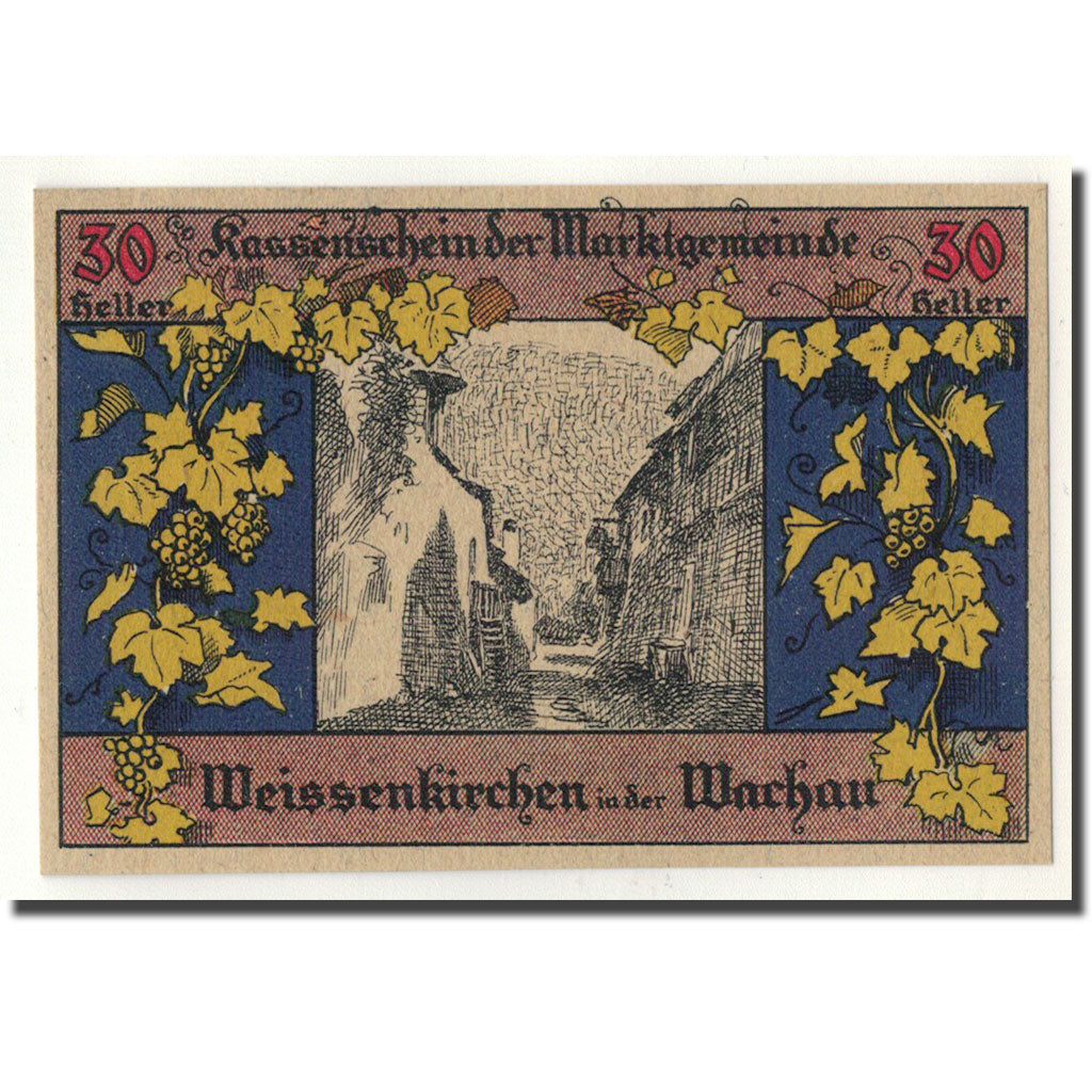 Banknote, Austria, Weissenkircher in der Wachau, 30 Heller, ruelle, 1920