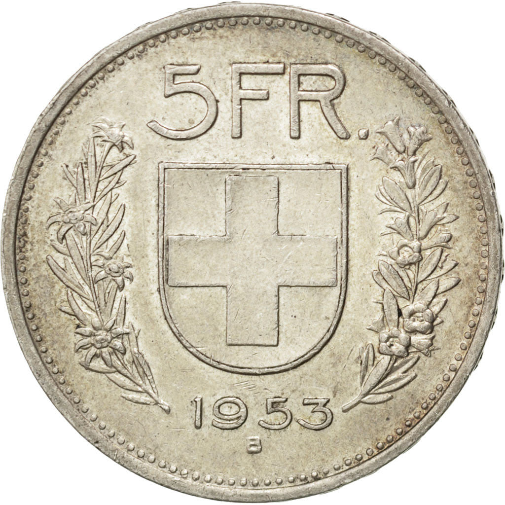 Monnaie, Suisse, 5 Francs, 1953, Bern, SUP, Argent, KM:40