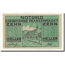 Banknote, Austria, Frankenmarkt, 10 Heller, paysage, 1920, 1920-04-16, UNC(63)