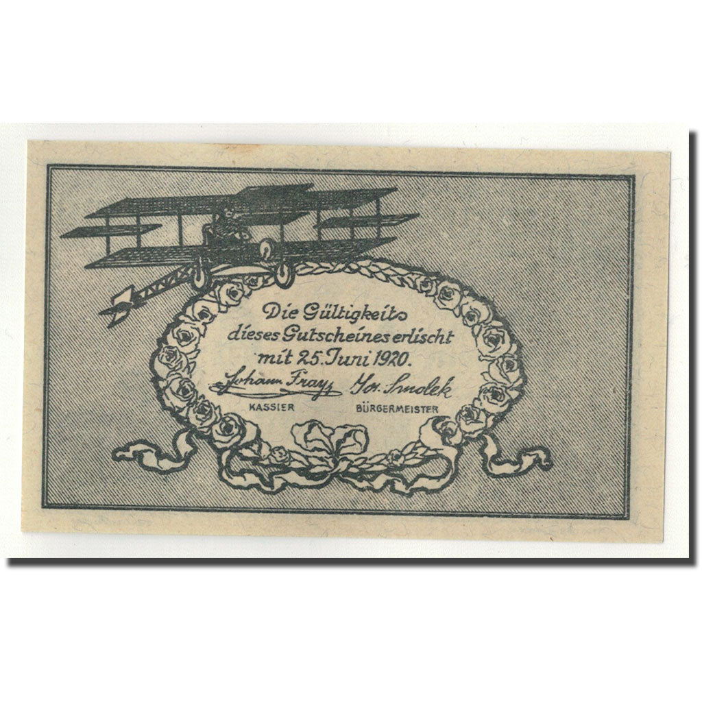 Banknote, Austria, Fischamend, 50 Heller, paysage, UNC(63), Mehl:202.1