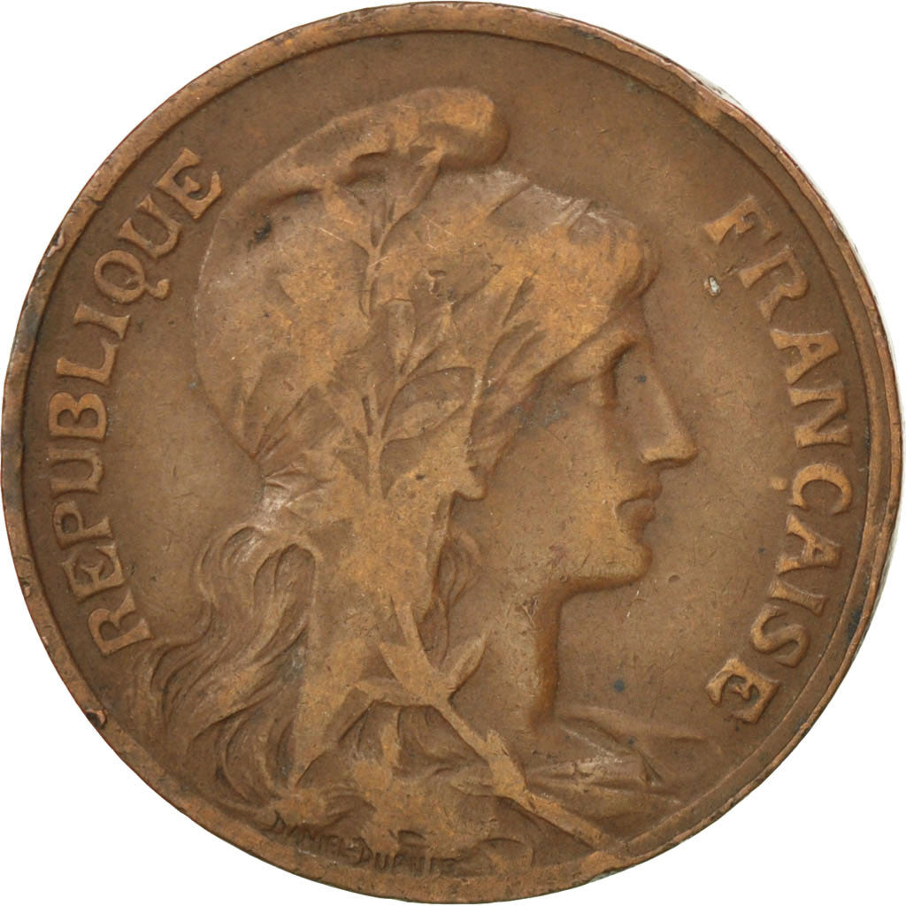 Moneta, Francia, Dupuis, 10 Centimes, 1914, Paris, BB, Bronzo, KM:843