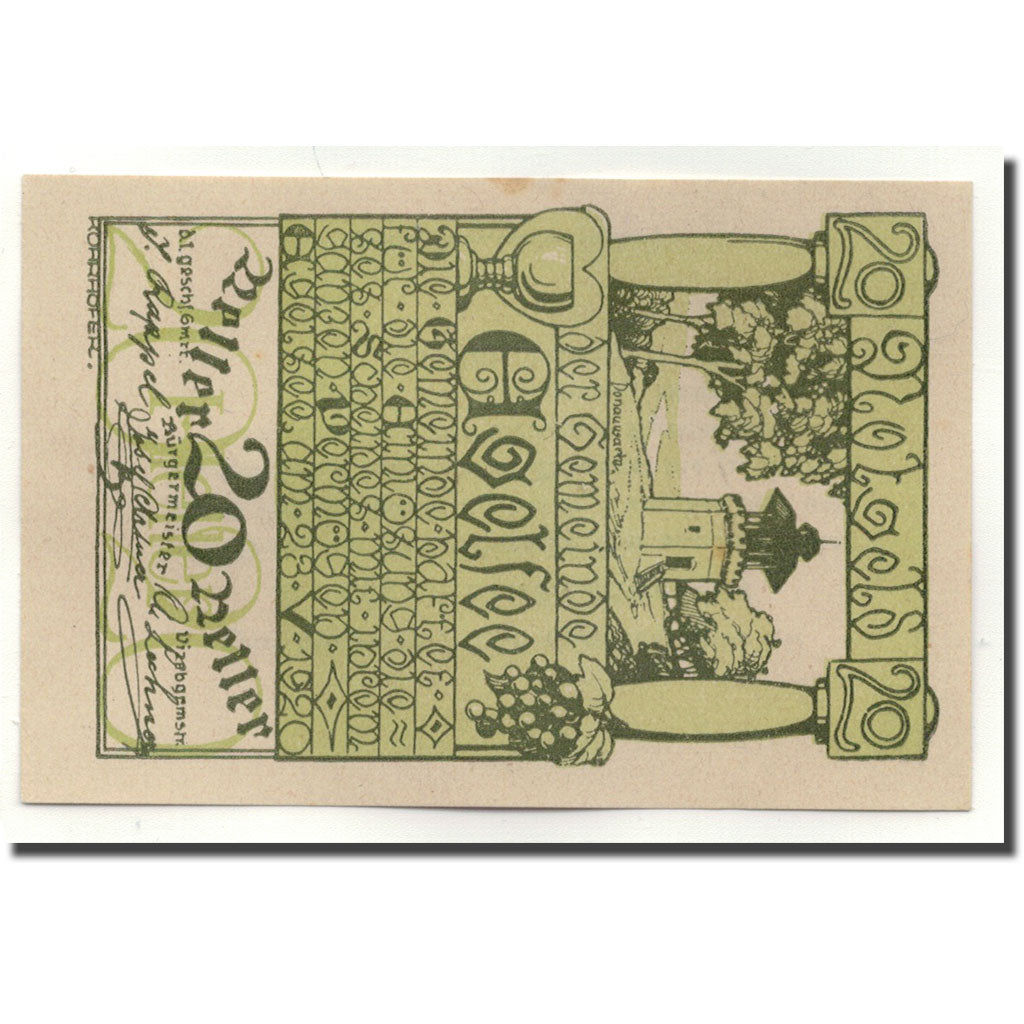 Geldschein, Österreich, Elgelsee, 20 Heller, tour, 1920, 1920-05-23, UNZ-