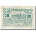 Geldschein, Österreich, Dross, 20 Heller, château, UNZ-, Mehl:135.3