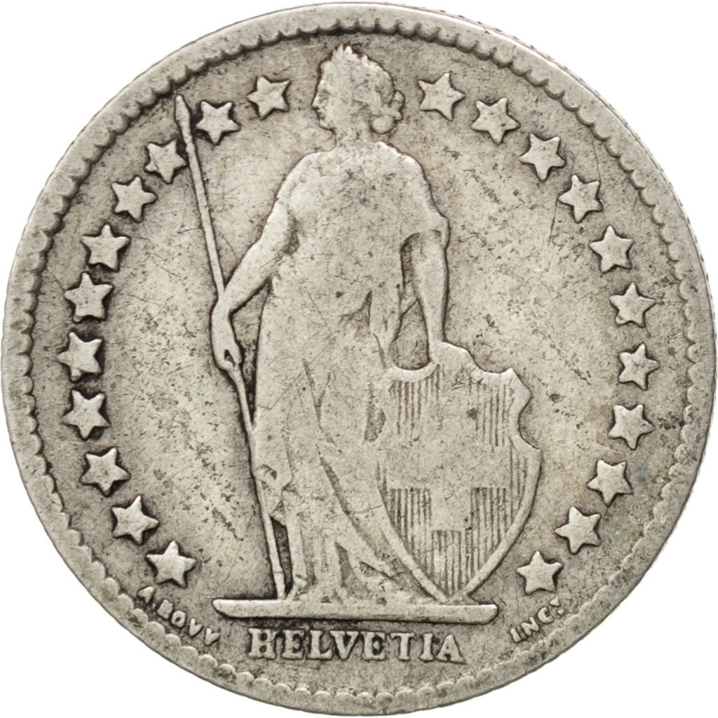Svizzera, 1/2 Franc, 1901, Bern, MB, Argento, KM:23