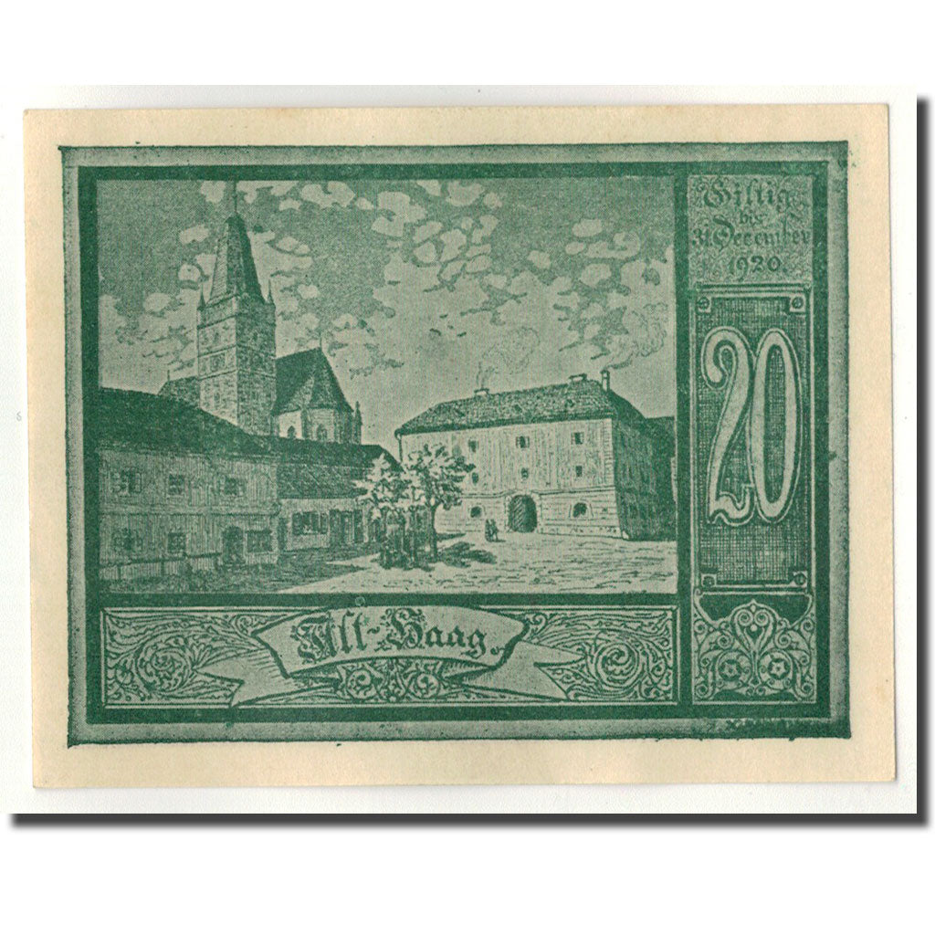Geldschein, Österreich, Haag, 20 Heller, ange, UNZ-, Mehl:318 V