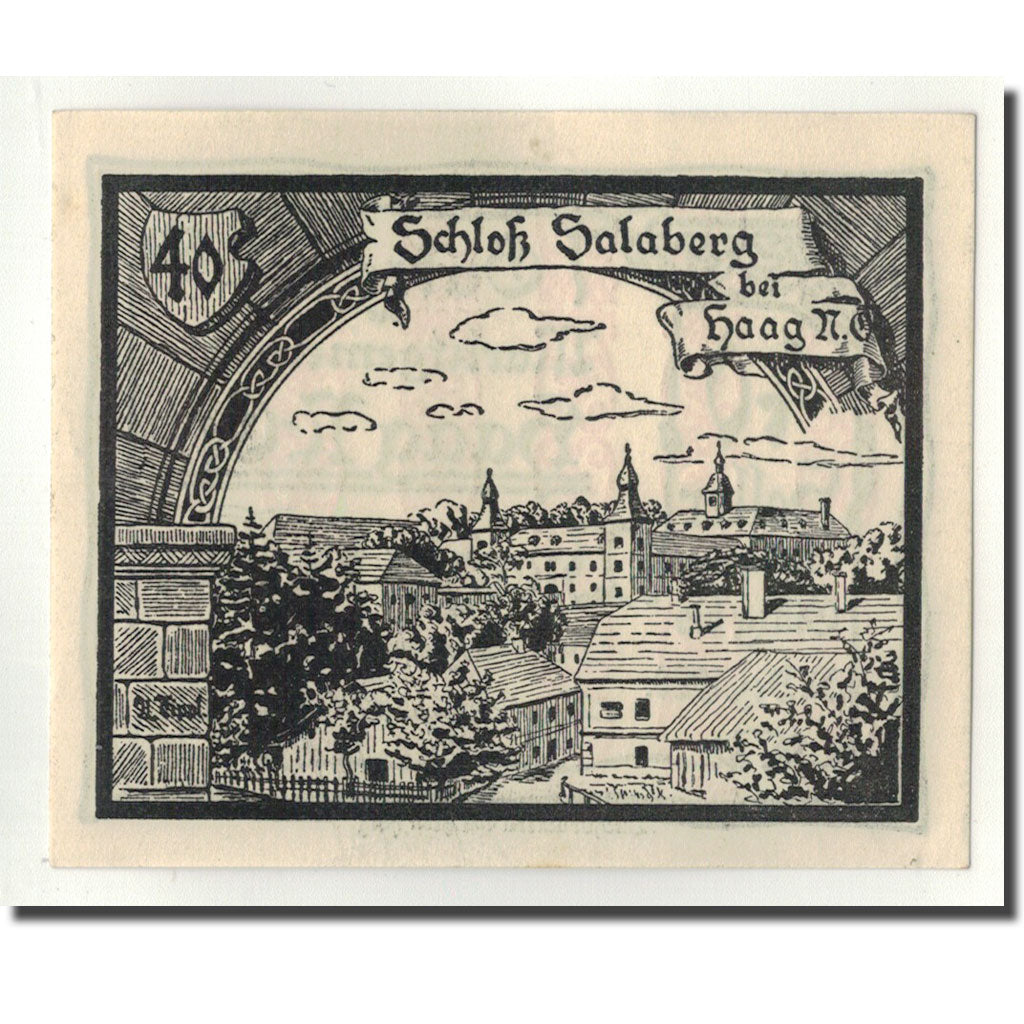 Geldschein, Österreich, Haag, 40 Heller, paysage, UNZ-, Mehl:318 V