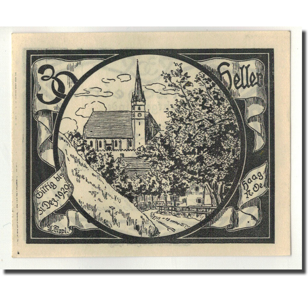 Geldschein, Österreich, Haag, 30 Heller, paysage, 1919-12-20, UNZ-, Mehl:318