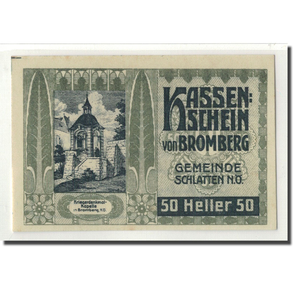 Geldschein, Österreich, Bromberg, 50 Heller, Eglise, UNZ-, Mehl:105a
