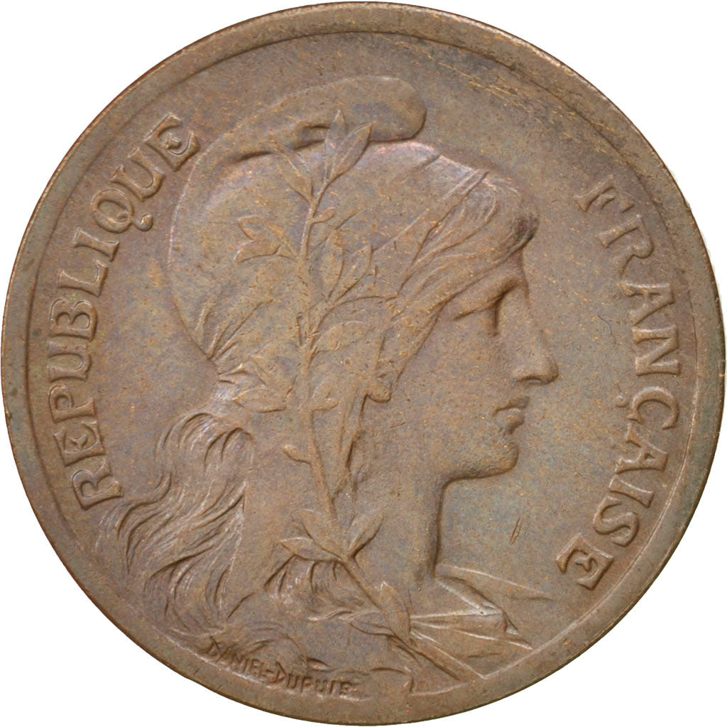 Moneta, Francia, Dupuis, 10 Centimes, 1917, Paris, BB+, Bronzo, KM:843