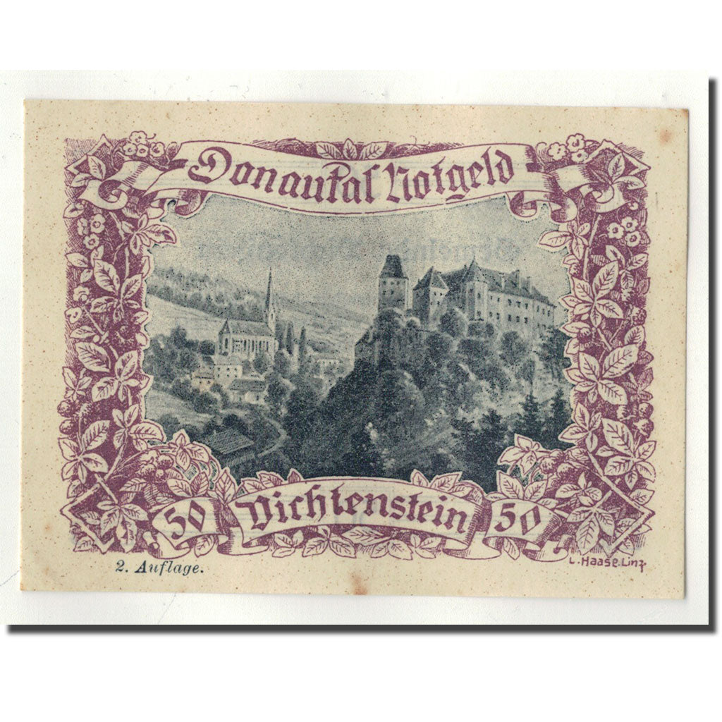 Geldschein, Österreich, Donaulal, 50 Heller, paysage, UNZ-, Mehl:127d