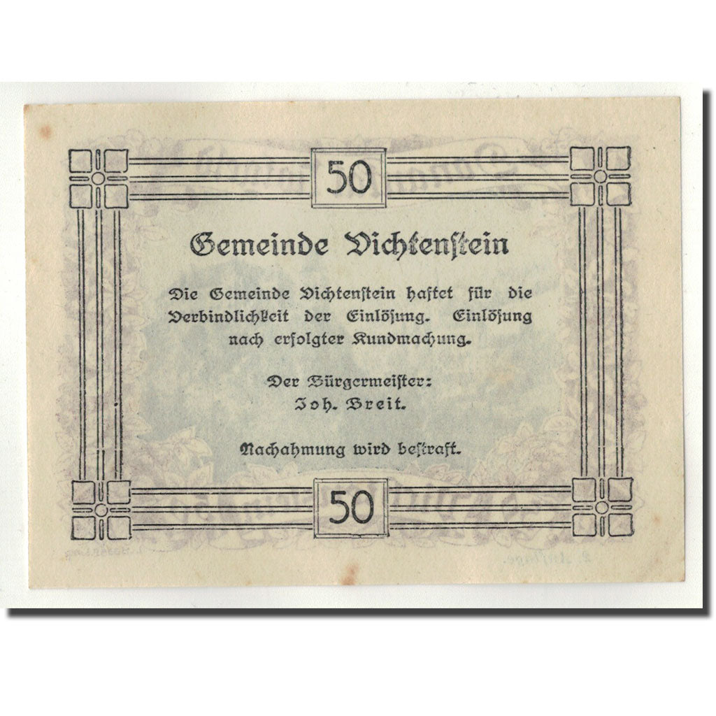 Geldschein, Österreich, Donaulal, 50 Heller, paysage, UNZ-, Mehl:127d