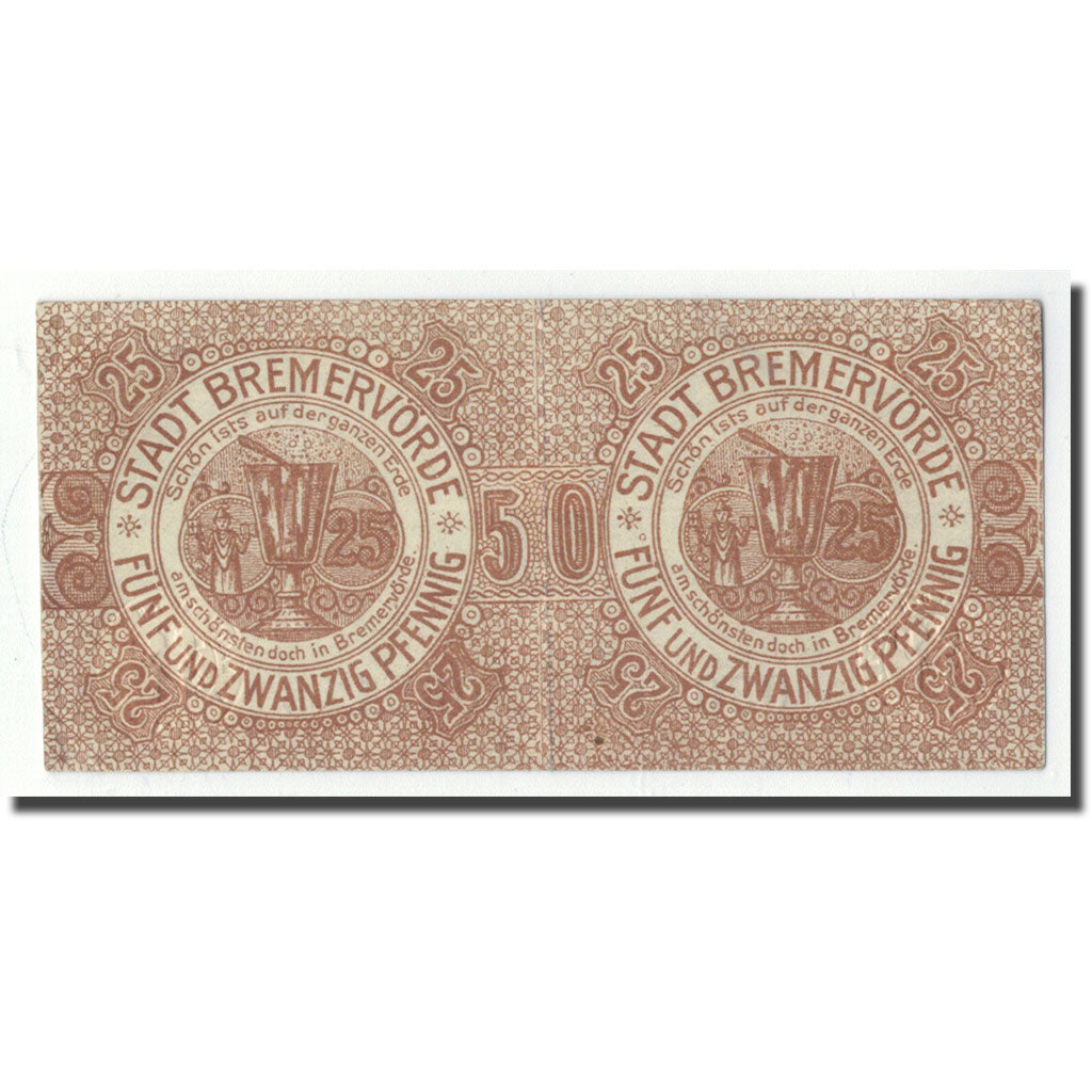 Banknote, Germany, Bremervörde, 50 Pfennig, coupe, 1920, 1920-04-01, UNC(63)