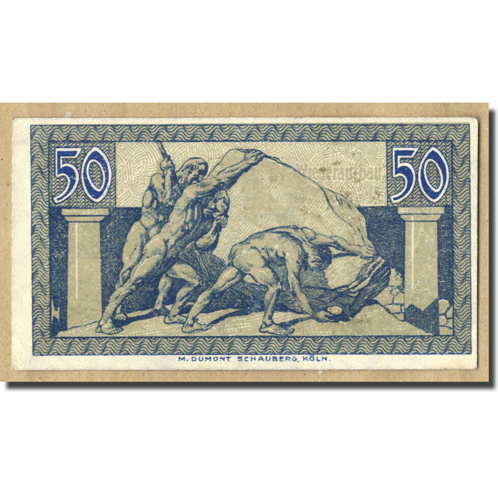 Banknote, Germany, Bonn, 50 Pfennig, personnage, 1920, UNC(63), Mehl:74.6c