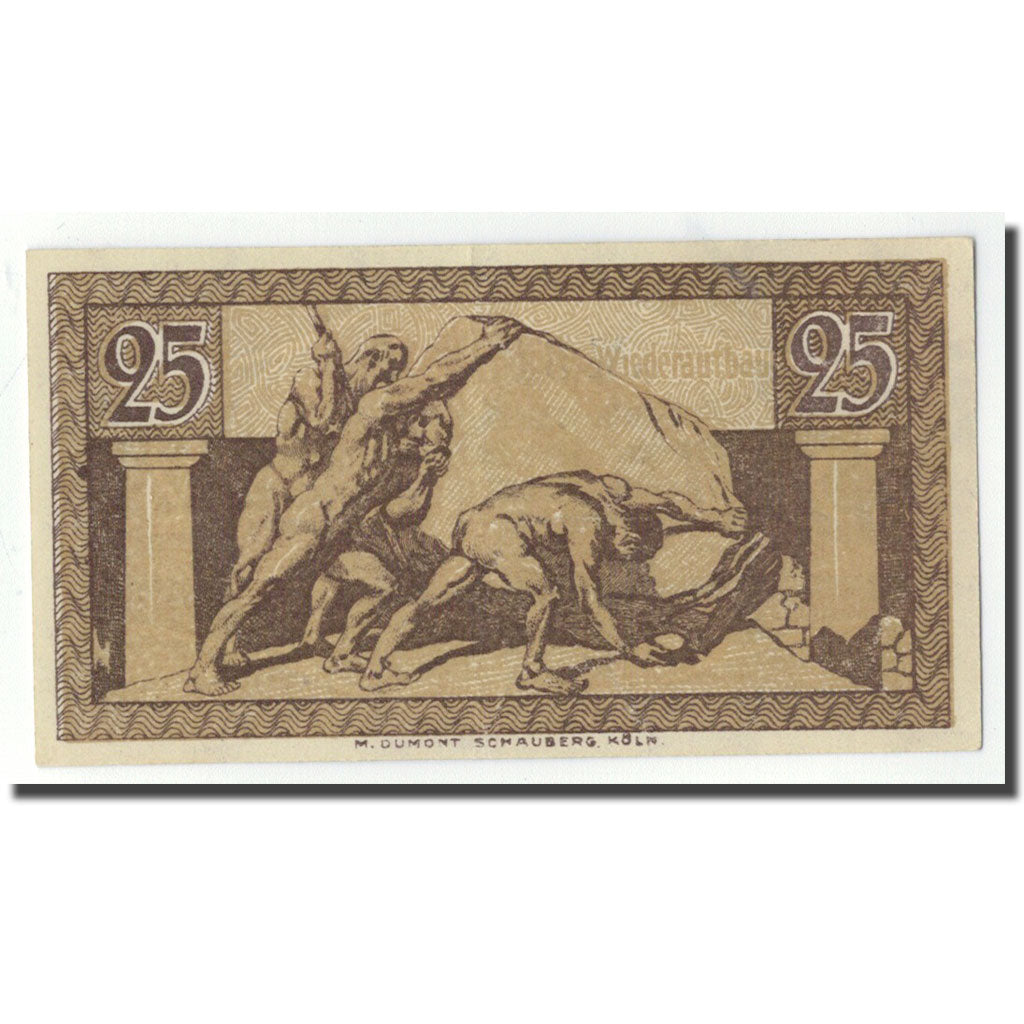 Banknote, Germany, Bonn, 25 Pfennig, personnage, 1920, UNC(63), Mehl:74.6b