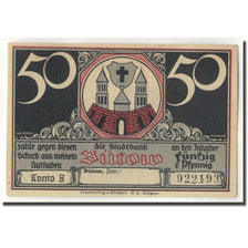 Banknote, Germany, Bütow, 50 Pfennig, chevalier, 1922, UNC(63), Mehl:204.1b