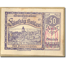 Banknote, Austria, Behamberg, 50 Heller, paysage, 1920, 1920-06-17, UNC(63)