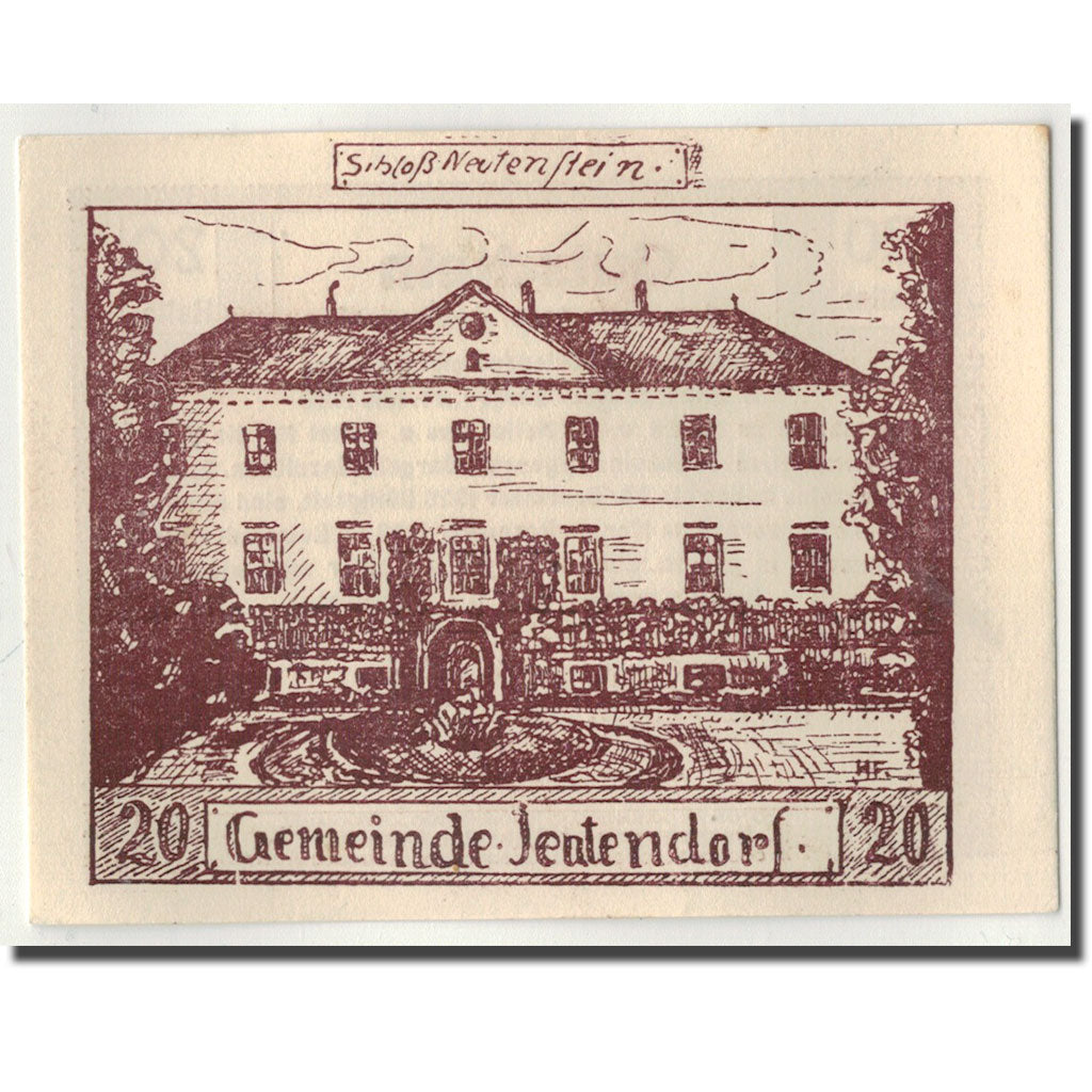 Banknote, Austria, Jeutendorf, 20 Heller, paysage, 1920, 1920-06-20, UNC(63)