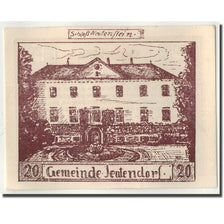 Banknote, Austria, Jeutendorf, 20 Heller, paysage, 1920, 1920-06-20, UNC(63)