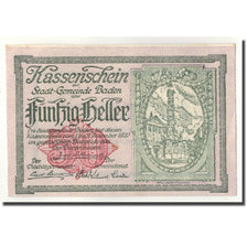 Austria, Baden, 50 Heller, paysage, 1920, 1920-12-31, UNC(63), Mehl:FS 74a