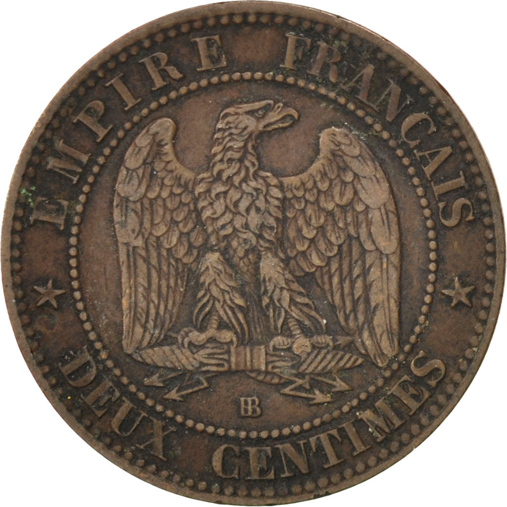 Coin, France, Napoleon III, Napoléon III, 2 Centimes, 1862, Strasbourg