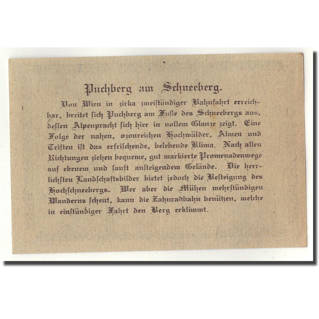 Banknote, Austria, Payerbach, 10 Heller, paysage, 1920, 1920-05-16, UNC(63)