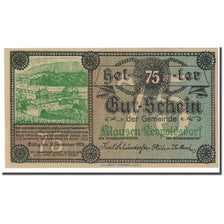 Banknote, Austria, Klausen Leopoldsdorf, 75 Heller, paysage, 1920, 1920-12-31
