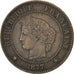 Moneda, Francia, Cérès, 2 Centimes, 1877, Paris, MBC, Bronce, KM:827.1