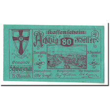 Banknote, Austria, Schwarzenau, 80 Heller, village, 1920, 1920-06-01, UNC(63)