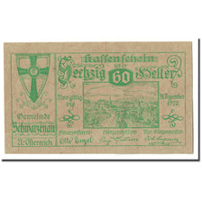 Banknote, Austria, Schwarzenau, 60 Heller, village, 1920, 1920-06-01, UNC(63)