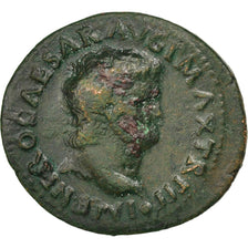 Nero, As, Lyons, VF(20-25), Bronze, RIC #543, 10.17