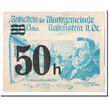 Banknote, Austria, Rabenstein, 50 Heller, paysage 1, 1920, 1920-04-19, UNC(63)