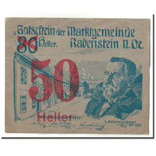 Banknote, Austria, Rabenstein, 50 Heller, paysage 5, 1920, 1920-04-19, UNC(63)