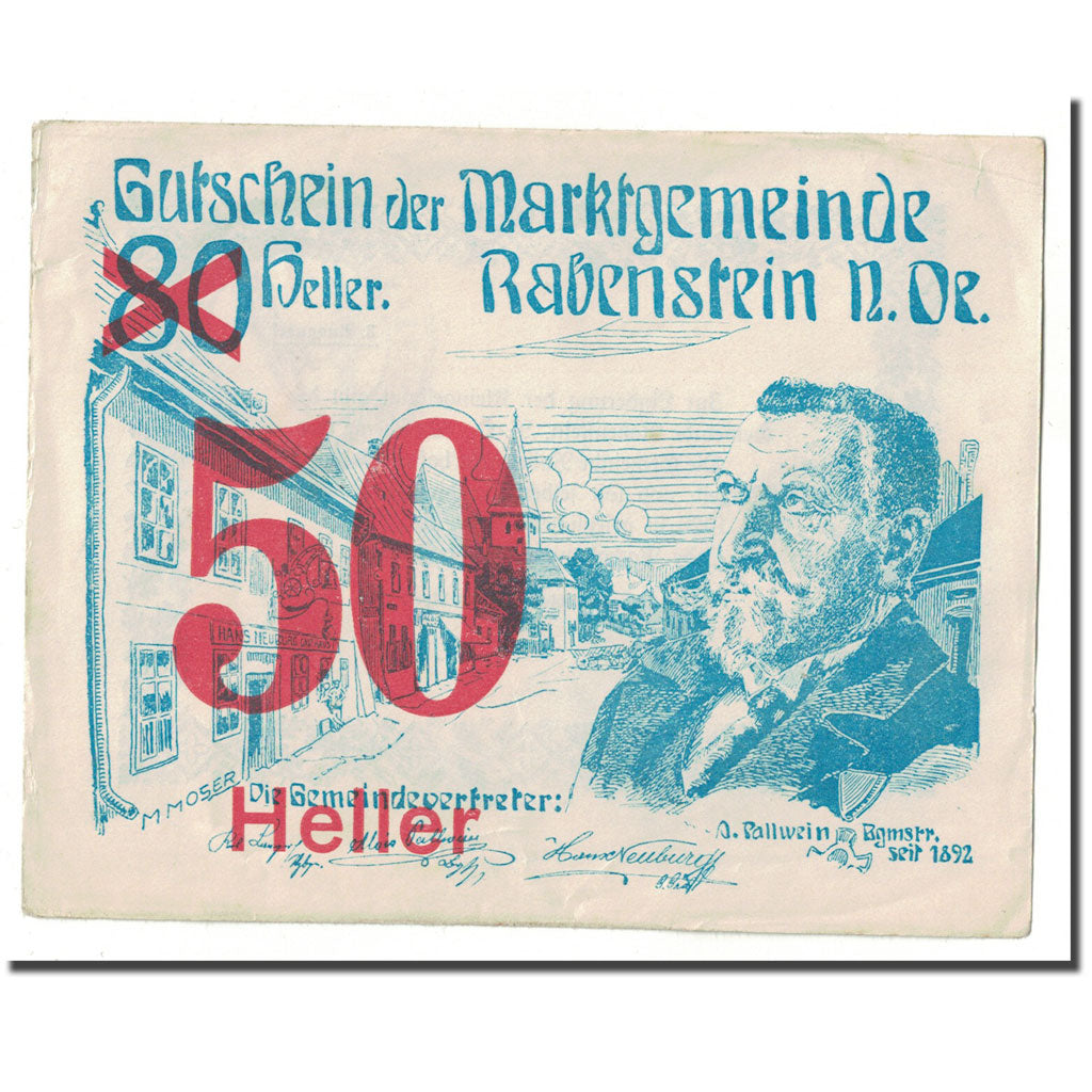 Banknote, Austria, Rabenstein, 50 Heller, paysage 6, 1920, 1920-04-19, UNC(63)