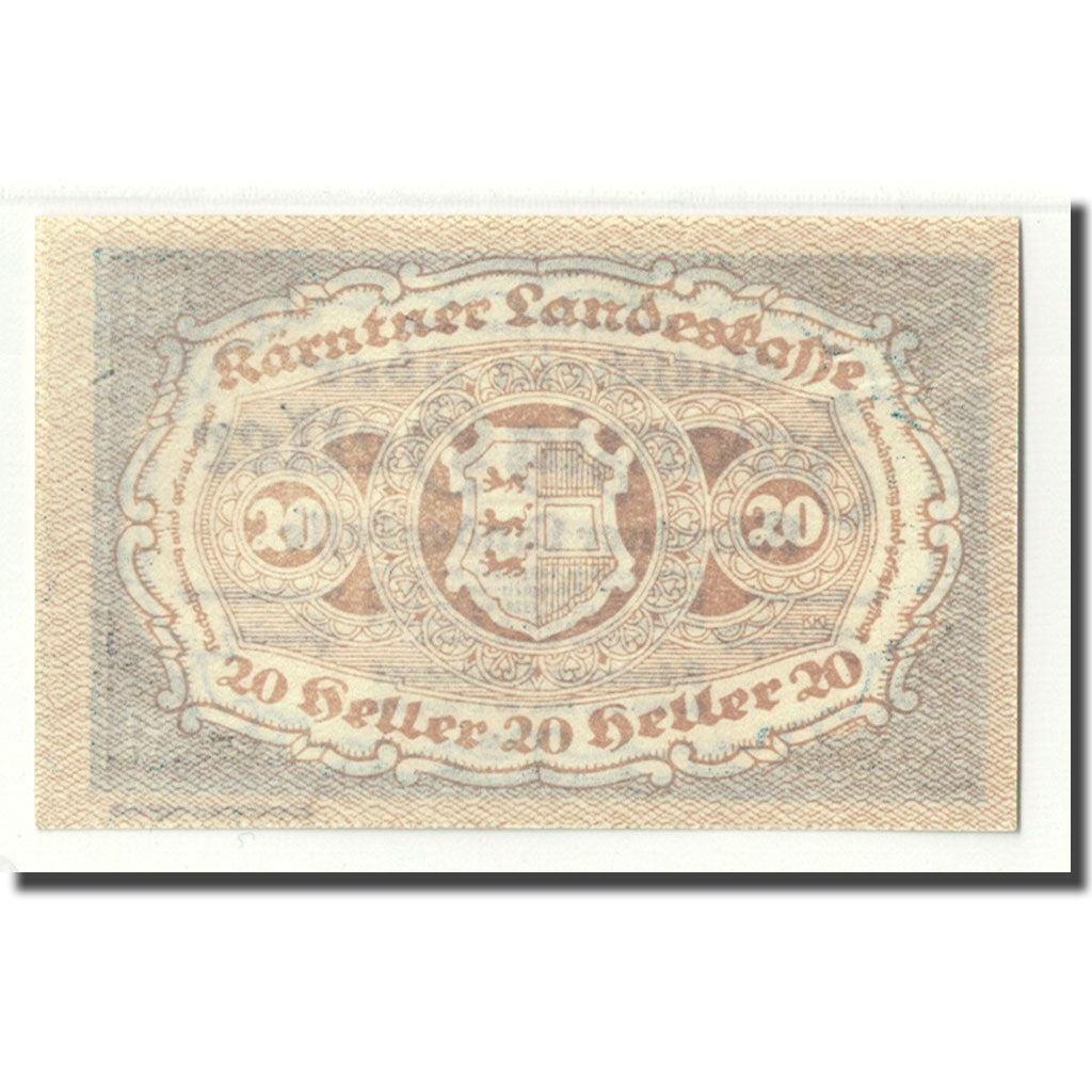Geldschein, Österreich, Kärntner, 20 Heller, Ecusson, 1920, 1920-03-01, UNZ-
