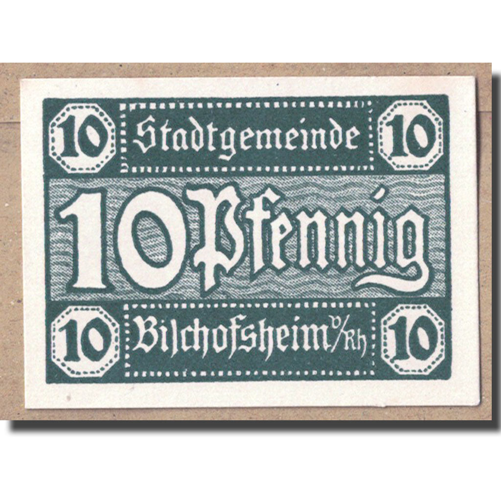 Geldschein, Österreich, Bischofsheim v. Rhon Stadt, 10 Heller, château, UNZ-