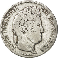 Coin, France, Louis-Philippe, 5 Francs, 1832, Paris, VF(20-25), Silver