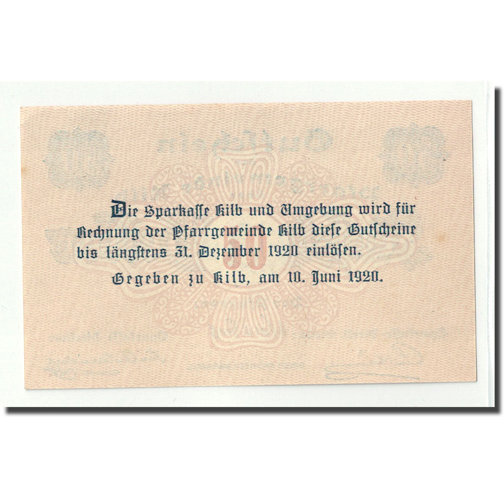 Banknote, Austria, Kilb, 50 Heller, Ruche, 1920, 1920-06-10, UNC(63), Mehl:FS