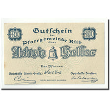 Banknote, Austria, Kilb, 80 Heller, cloche, 1920, 1920-06-10, UNC(63), Mehl:FS