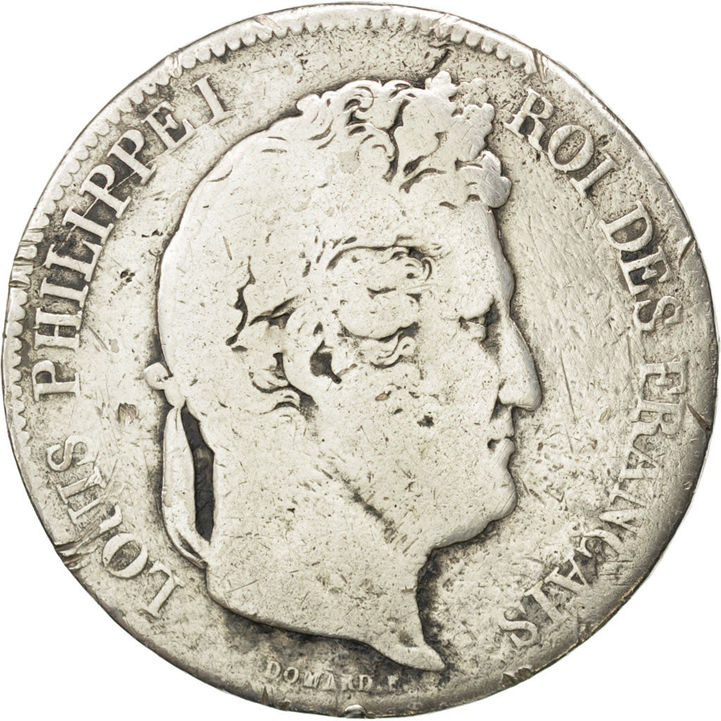 Coin, France, Louis-Philippe, 5 Francs, 1833, Paris, F(12-15), Silver, KM:749.1