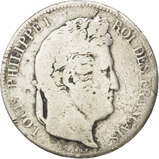 Coin, France, Louis-Philippe, 5 Francs, 1833, Paris, F(12-15), Silver, KM:749.1
