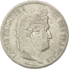 Moneda, Francia, Louis-Philippe, 5 Francs, 1831, Rouen, BC, Plata, KM:736.2