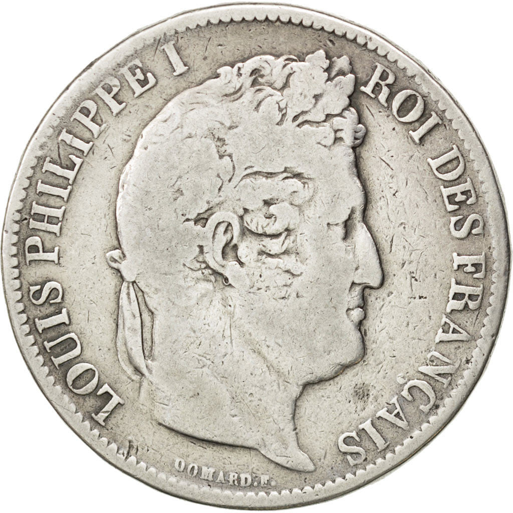 Louis-Philippe I, 5 Francs tête laurée, 1831 B, Rouen, Gadoury 677a