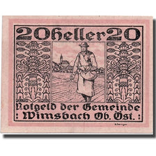 Banknote, Austria, Wimsbach, 20 Heller, paysan, UNC(63), Mehl:1240