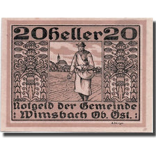 Banknote, Austria, Wimsbach, 20 Heller, paysage 1, UNC(63), Mehl:1240