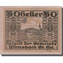 Banknote, Austria, Wimsbach, 50 Heller, paysage, UNC(63), Mehl:1240