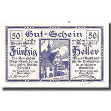 Banknote, Austria, Weyer Markt, 50 Heller, paysage, 1920, 1920-03-14, UNC(63)