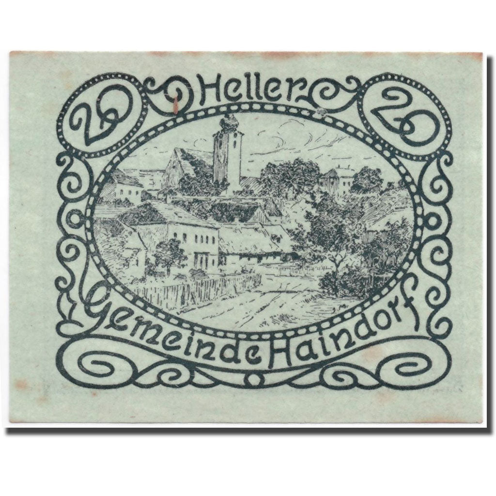 Geldschein, Österreich, Haindorf, 20 Heller, paysage, 1920, 1920-05-08, UNZ-