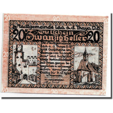 Billet, Autriche, Laa a/d Thaya, 20 Heller, Ecusson, SPL