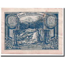 Banknote, Austria, Niederösterreich, 20 Heller, paysage, 1920, 1920-06-23